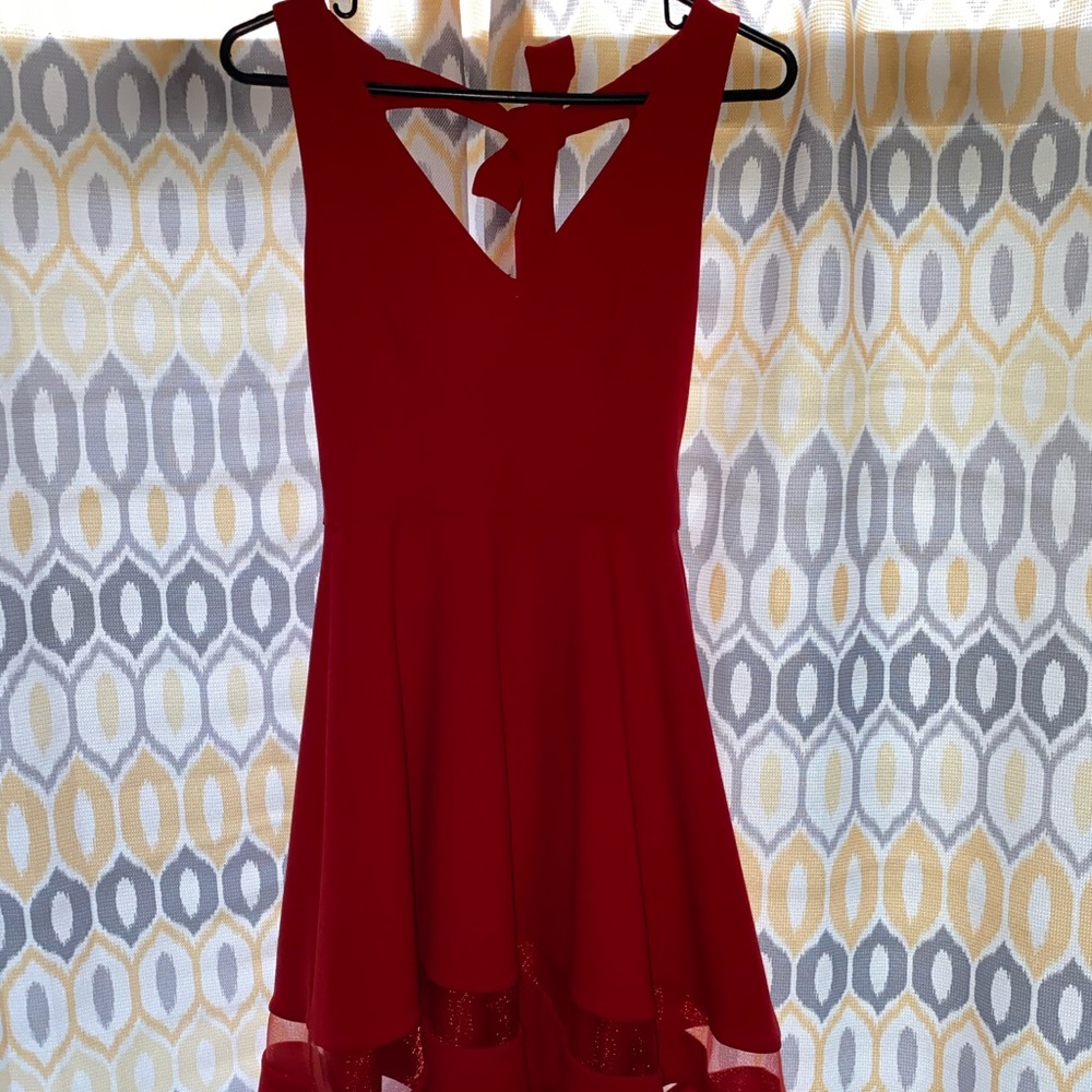Red formal dress
